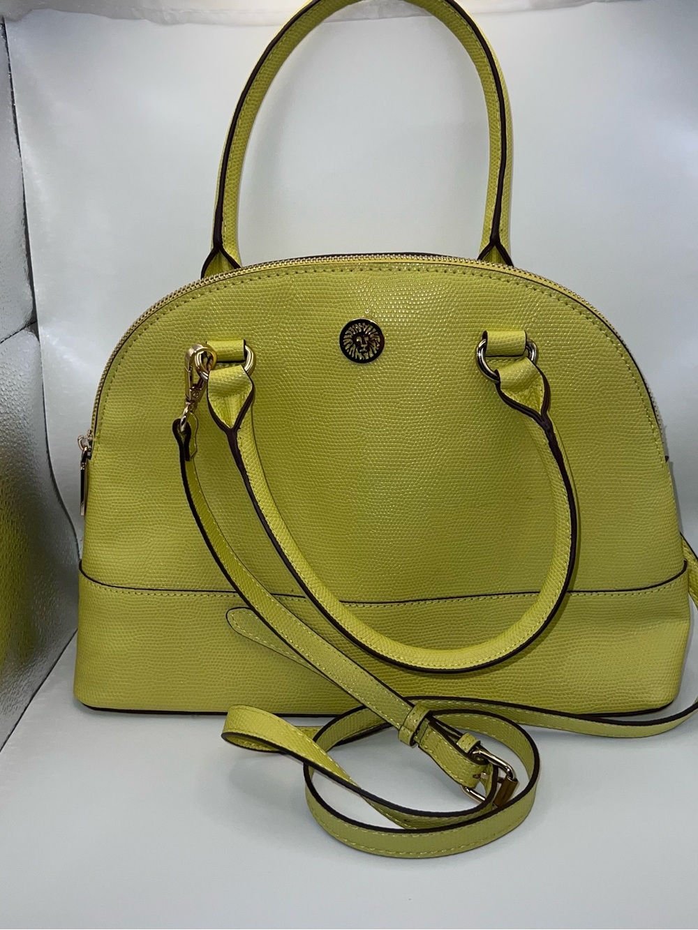 Anne Klein Yellow Dome Satchel